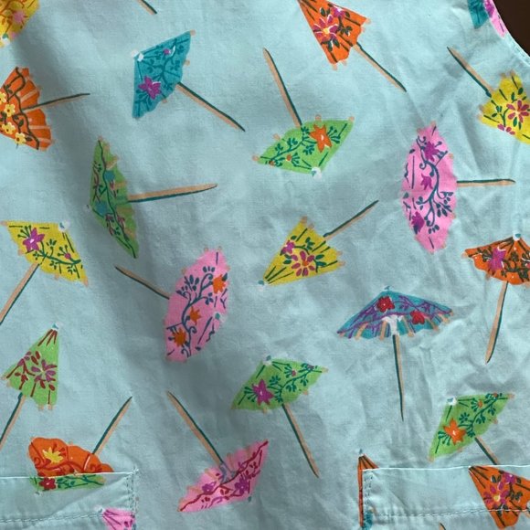 Plum Pudding Dress Youth Toddler Girls 4 Sleeveless Sundress Tropical Umbrella - Picture 5 of 9